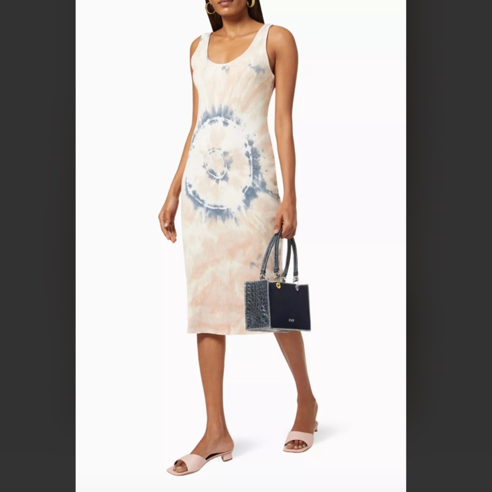 SWF Tie-dye Midi Dress in Rib-knit